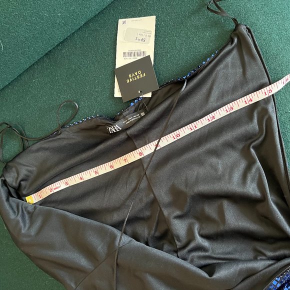 NWT Zara blue sequin dress - Picture 8 of 8